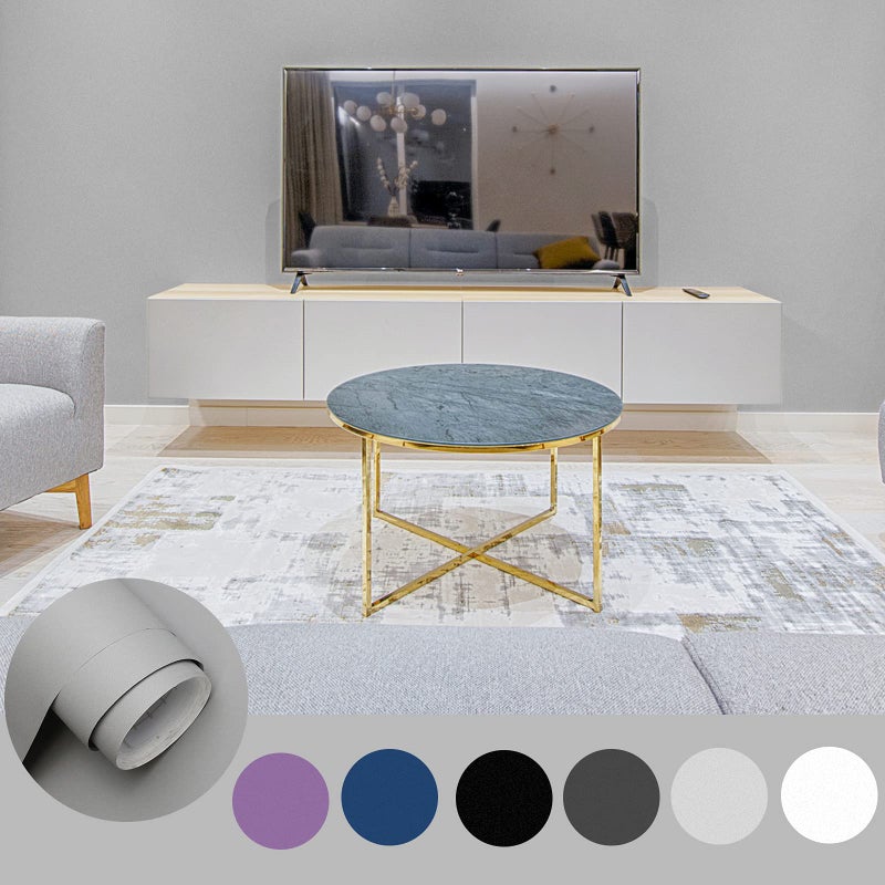 Homease Solid Light Gray Wallpaper 24 x 196 inch Thick Matte Light Gray Contact Paper Decorative Peel and Stick Wallpaper for Shelf Liner Cabinet Table Door Waterproof Vinyl Self Adhesive PVC Film - Image 2